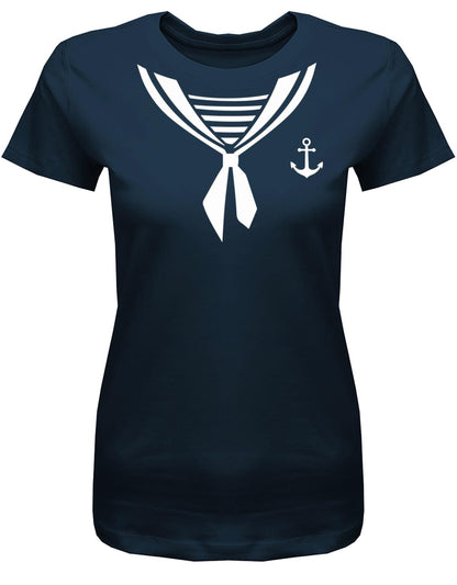 Matrosin-Kost-m-Shirt-Matrosen-Damen-verkleidung-Shirt-Navy