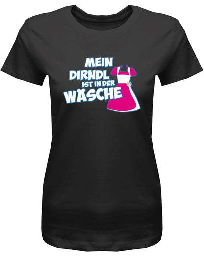 Mein-Dirndl-ist-in-der-W-sche-Damen-Shirt-SChwarz