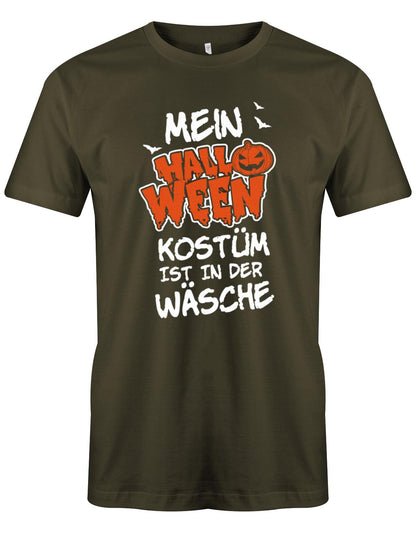 Mein-Halloween-Kost-m-ist-in-der-W-sche-Herren-Shirt-Army