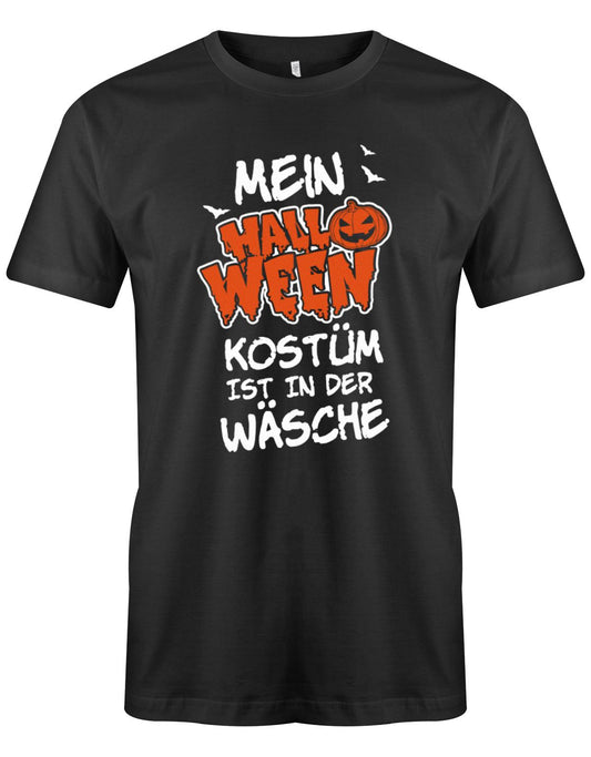 Mein-Halloween-Kost-m-ist-in-der-W-sche-Herren-Shirt-Schwarz