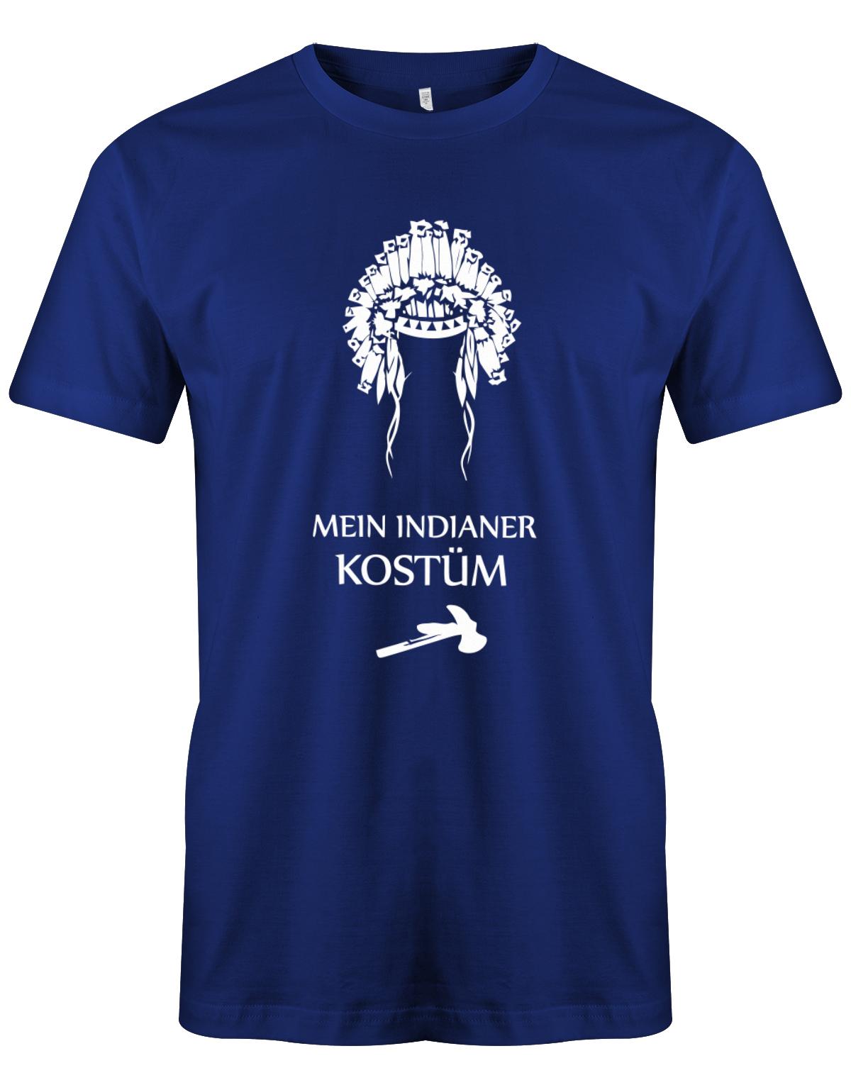 Mein-Indianer-Kost-m-Fasching-Karneval-Herren-Shirt-Royalblau
