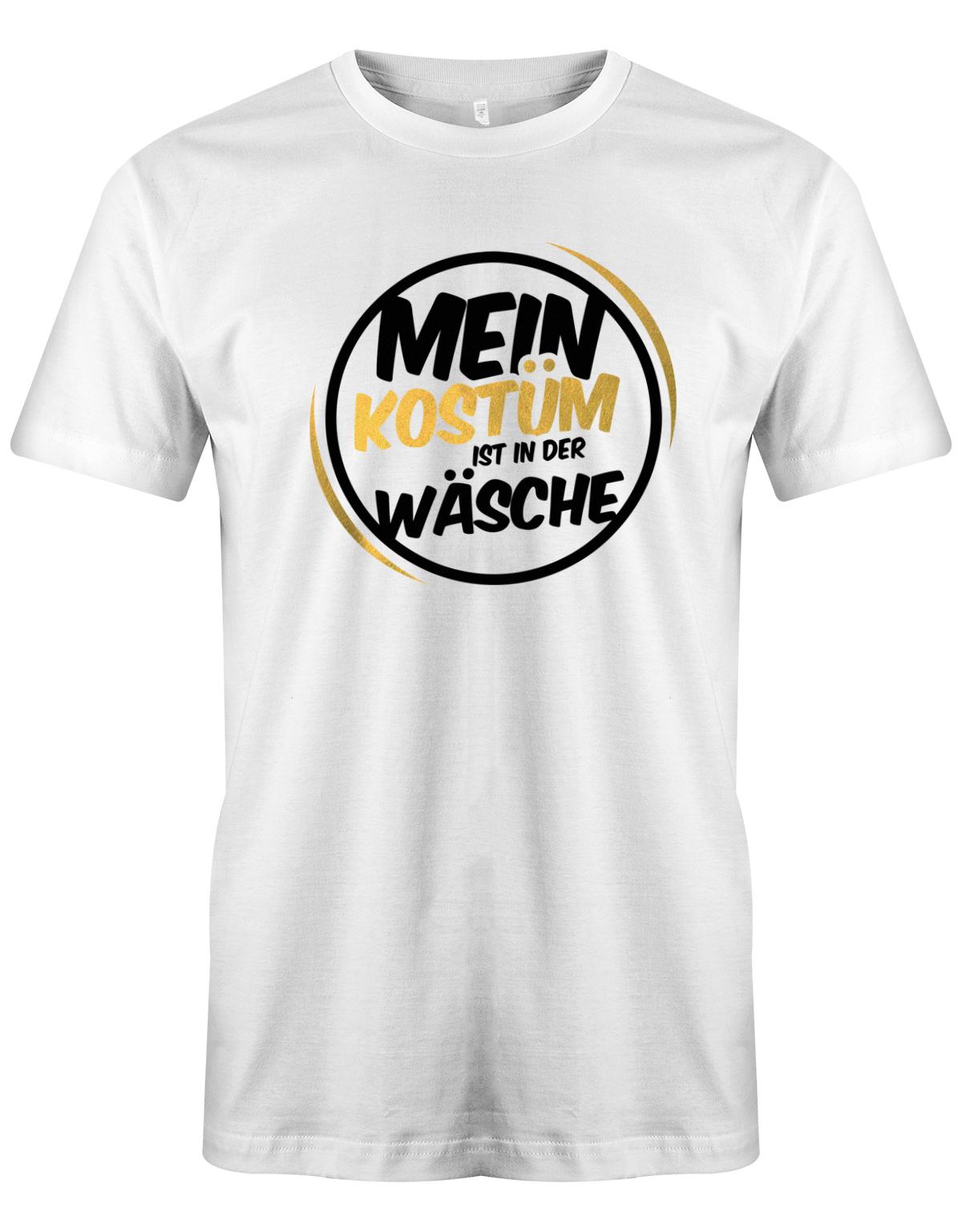 Mein-Kost-m-ist-in-der-W-sche-Fasching-Karneval-Kost-m-Herren-Shirt-Weiss