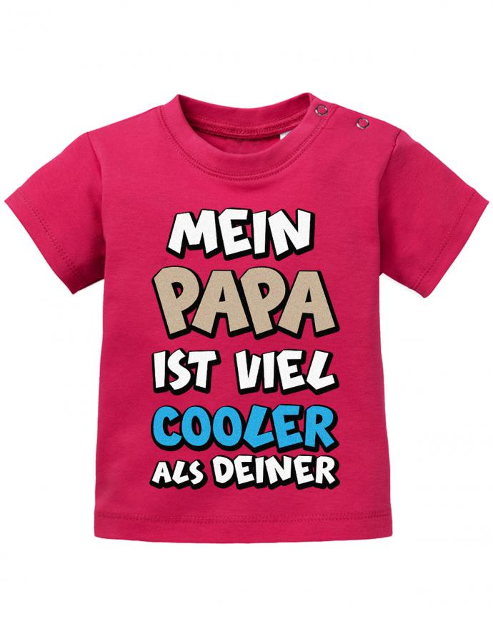 Papa Spruch Baby Shirt. Mein Papa ist viel cooler als Deiner. Sorbet