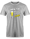 Mein-Tag-Bier-Her-Schnauze-Danke-Vatertag-Herren-Shirt-Grau
