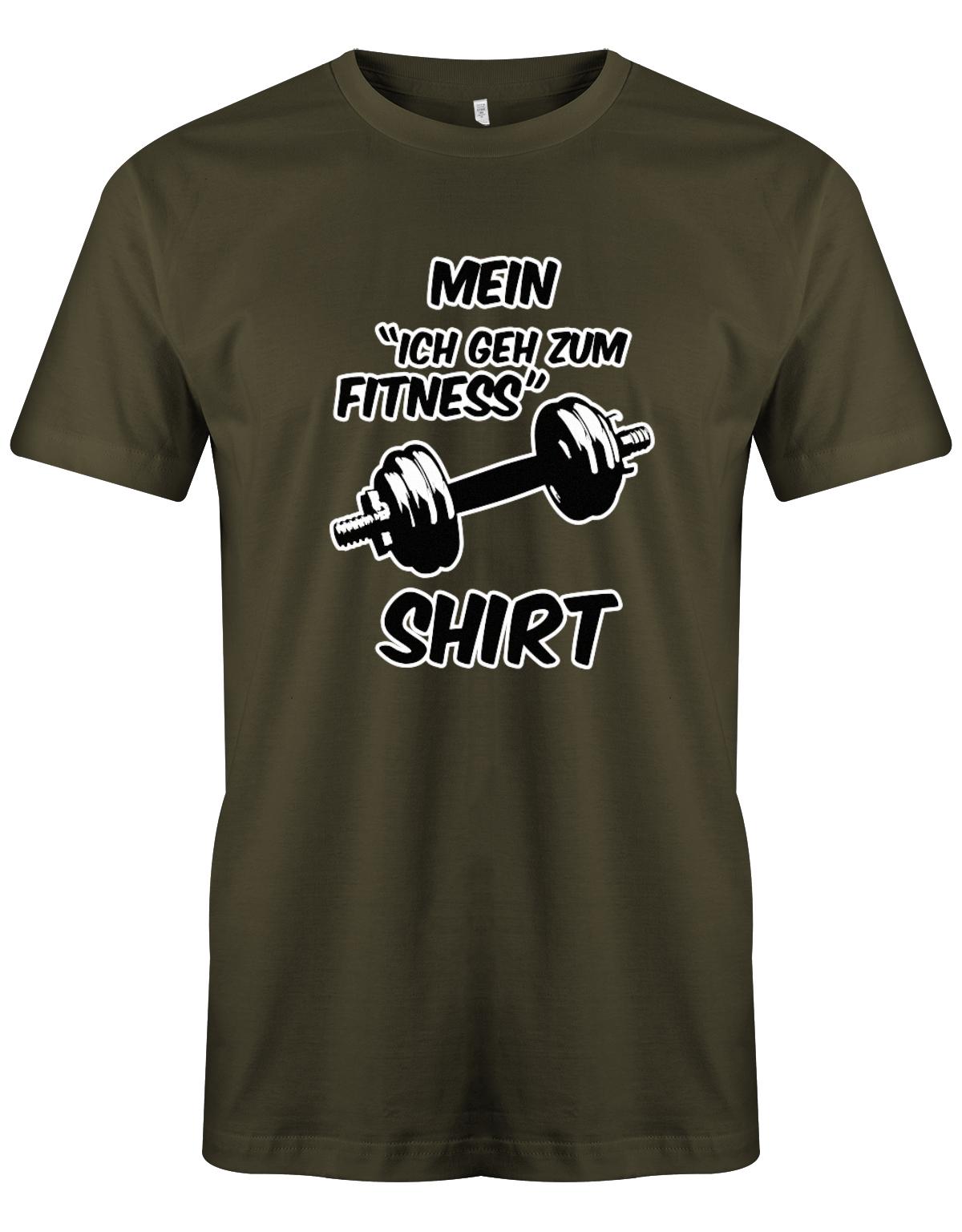Mein-ich-geh-zum-Fitness-Shirt-Herren-Army