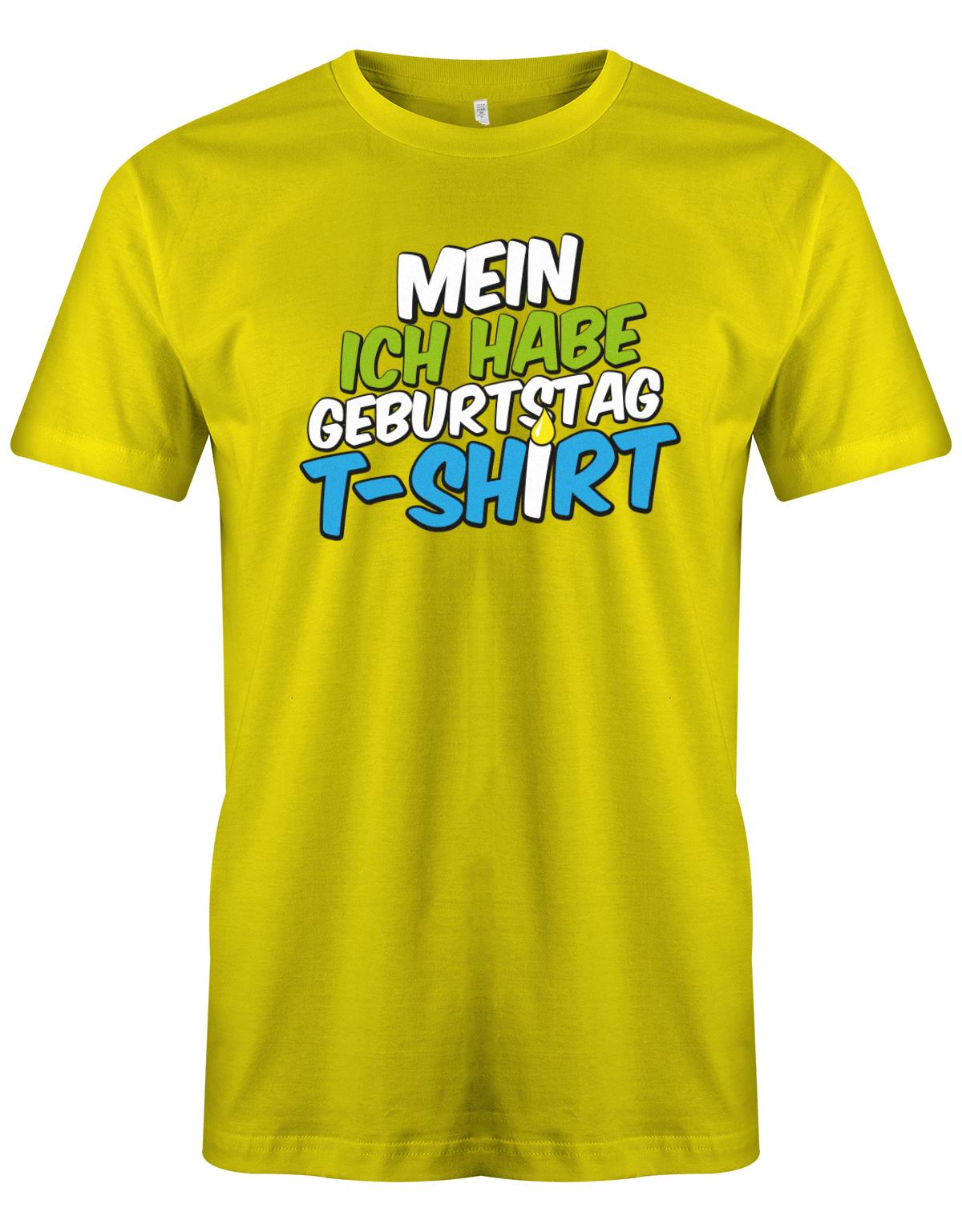 Mein-ich-habe-Geburtstag-t-Shirt-Herren-Gelb