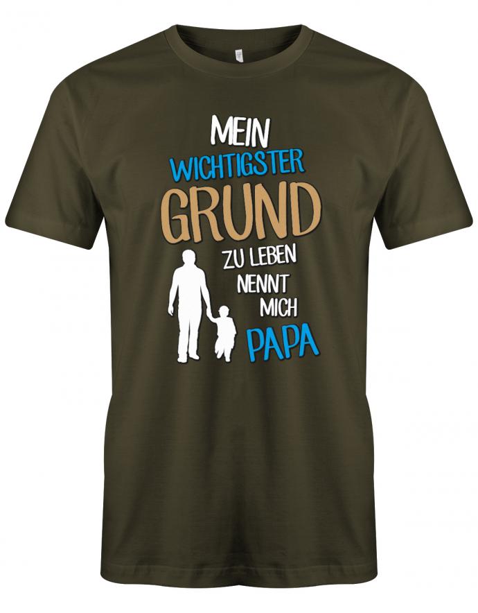 Mein-wichtigster-grund-zu-Leben-nennt-mich-Papa-Herren-Shirt-Army