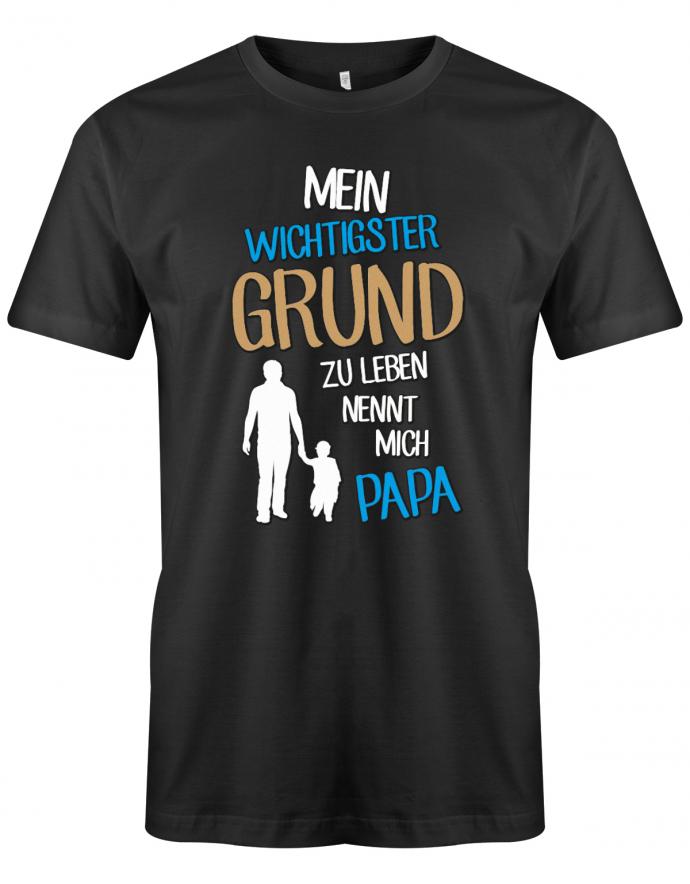 Mein-wichtigster-grund-zu-Leben-nennt-mich-Papa-Herren-Shirt-Schwarz