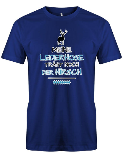 Meine-lederhose-tr-gt-noch-der-Hirsch-Digital-Herren-Shirt-royalblau