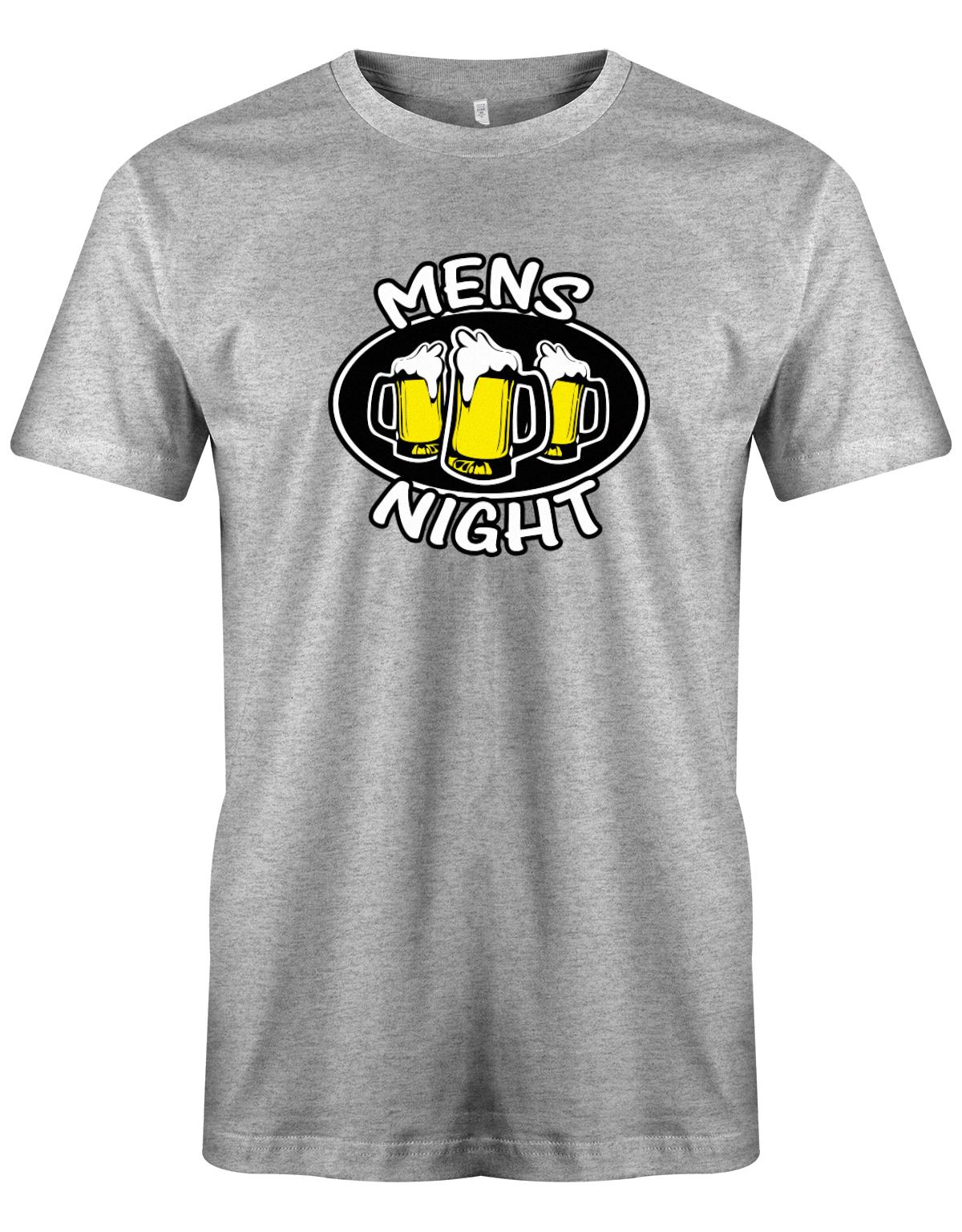 Mens-Night-Bier-Herren-Shirt-Grau
