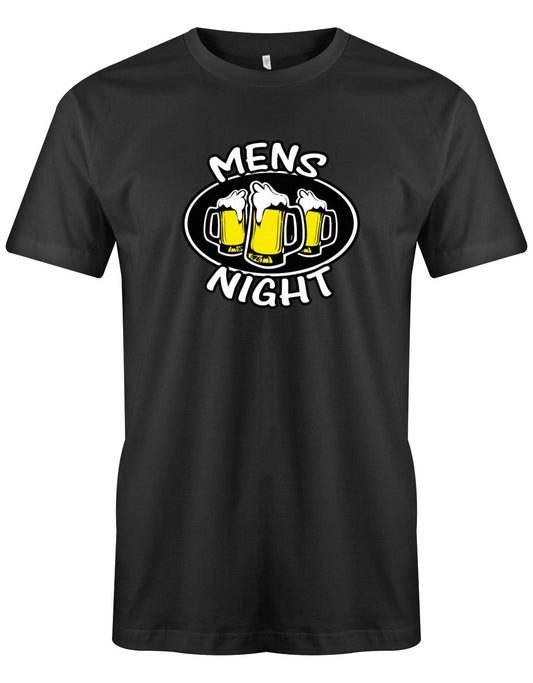 Mens-Night-Bier-Herren-Shirt-SChwarz