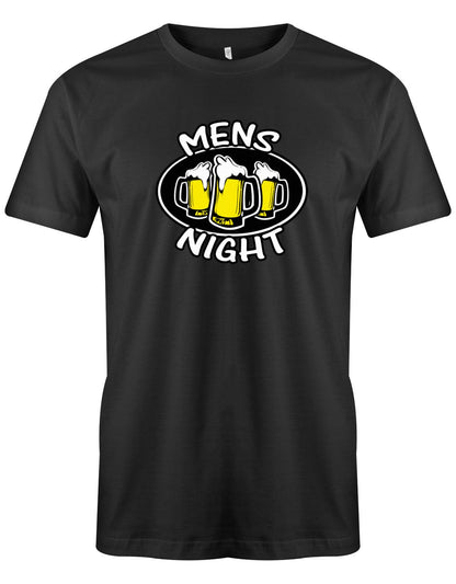 Mens-Night-Bier-Herren-Shirt-SChwarz