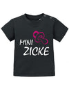 Lustiges Sprüche Baby Shirt Mini Zicke mit Schnuller  Schwarz