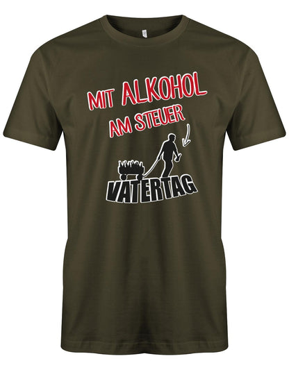 Mit-Alkohol-am-Steuer-Vatertag-Herren-Shirt-Army