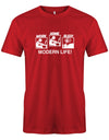 Modern-Life-Work-Home-Sleep-Herren-Gamer-Shirt-Rot