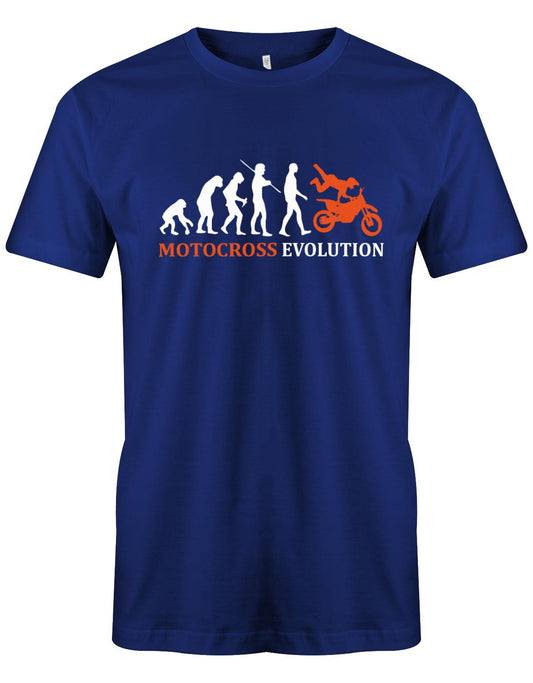Motocross-Evolution-Herren-Shirt-Royalblau