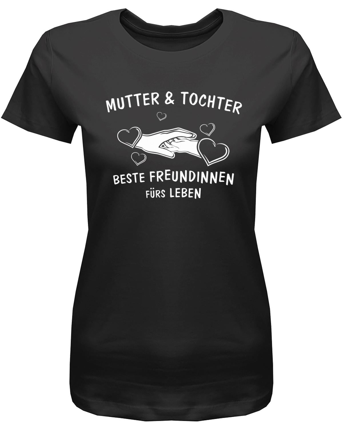 Mutter-und-Tochter-beste-Freunde-f-rs-leben-Schwarz