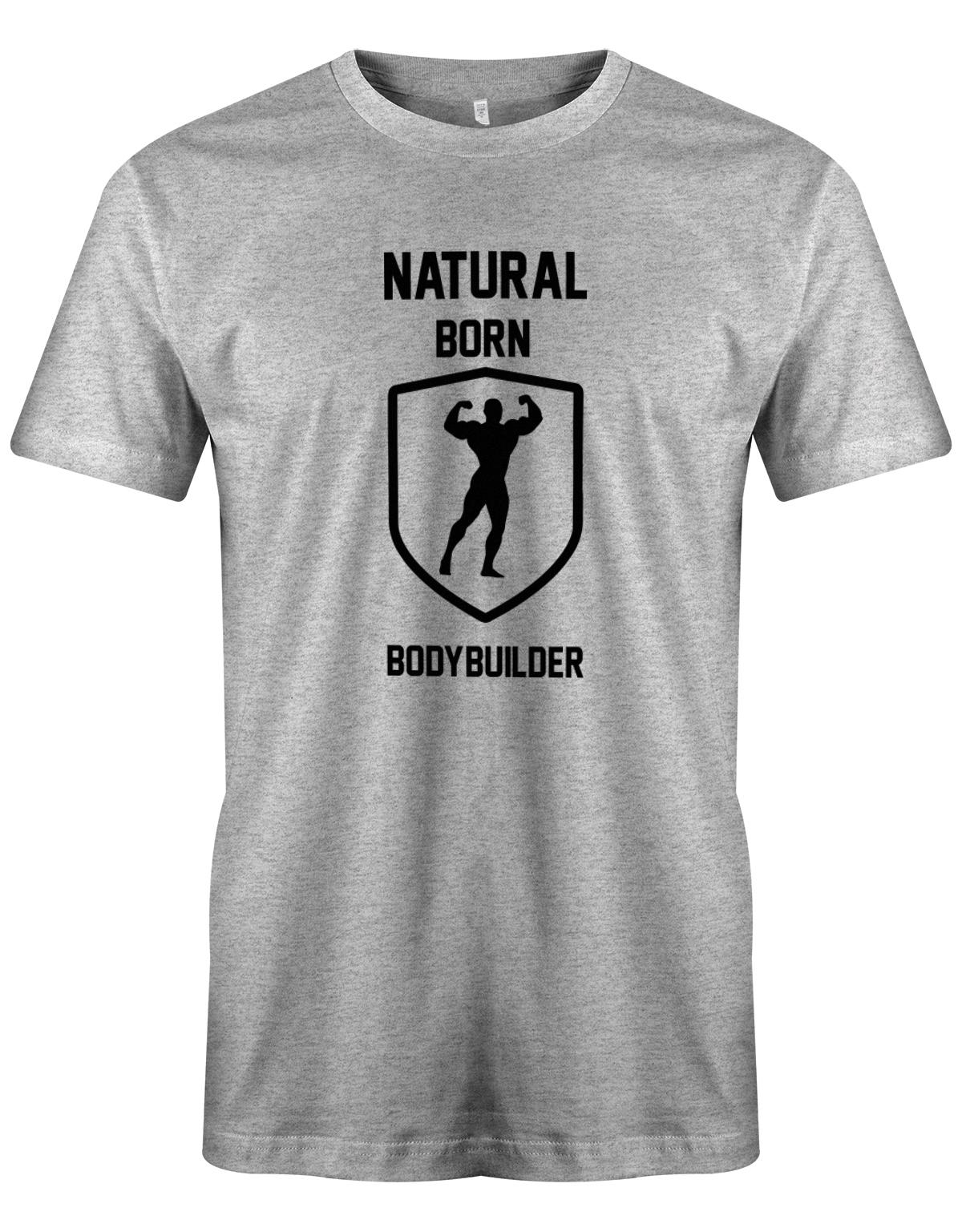 Natural-born-Bodybuilder-herren-Shirt-Grau