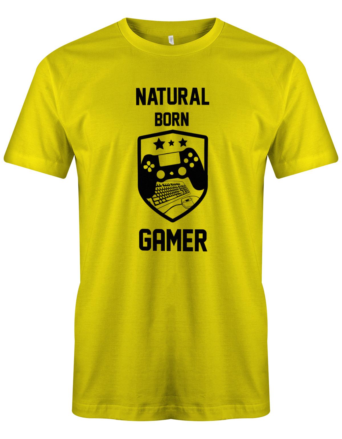 Natural-born-Gamer-Herren-Shirt-Gelb