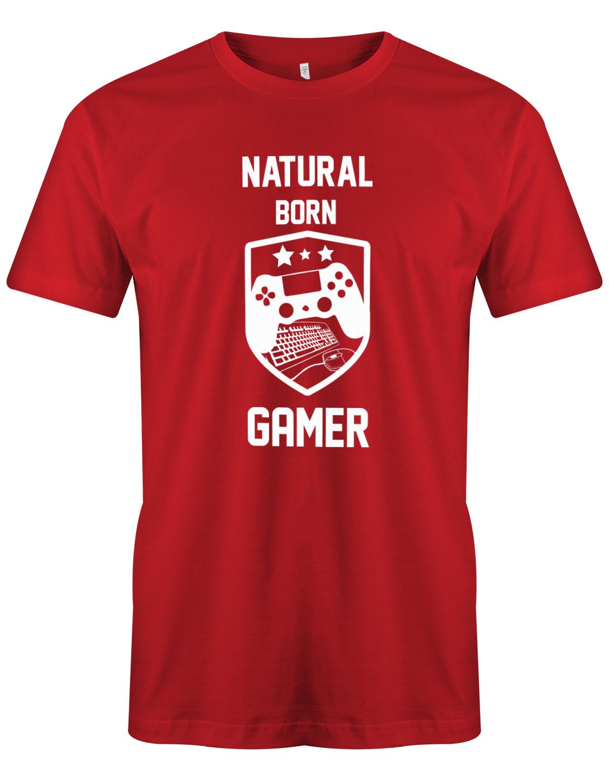 Natural-born-Gamer-Herren-Shirt-Rot