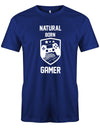 Natural-born-Gamer-Herren-Shirt-Royalblau