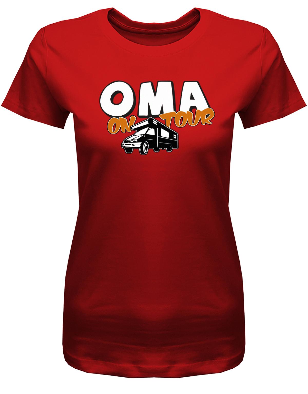 Oma-on-Tour-Camping-Damen-Shirt-rot