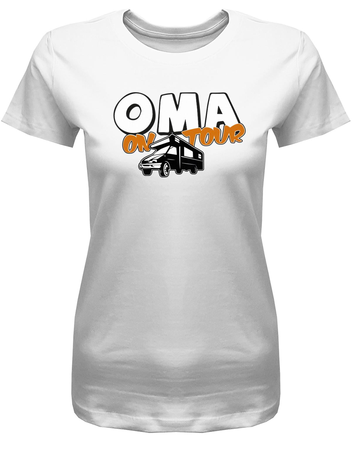 Oma-on-Tour-Camping-Damen-Shirt-weiss