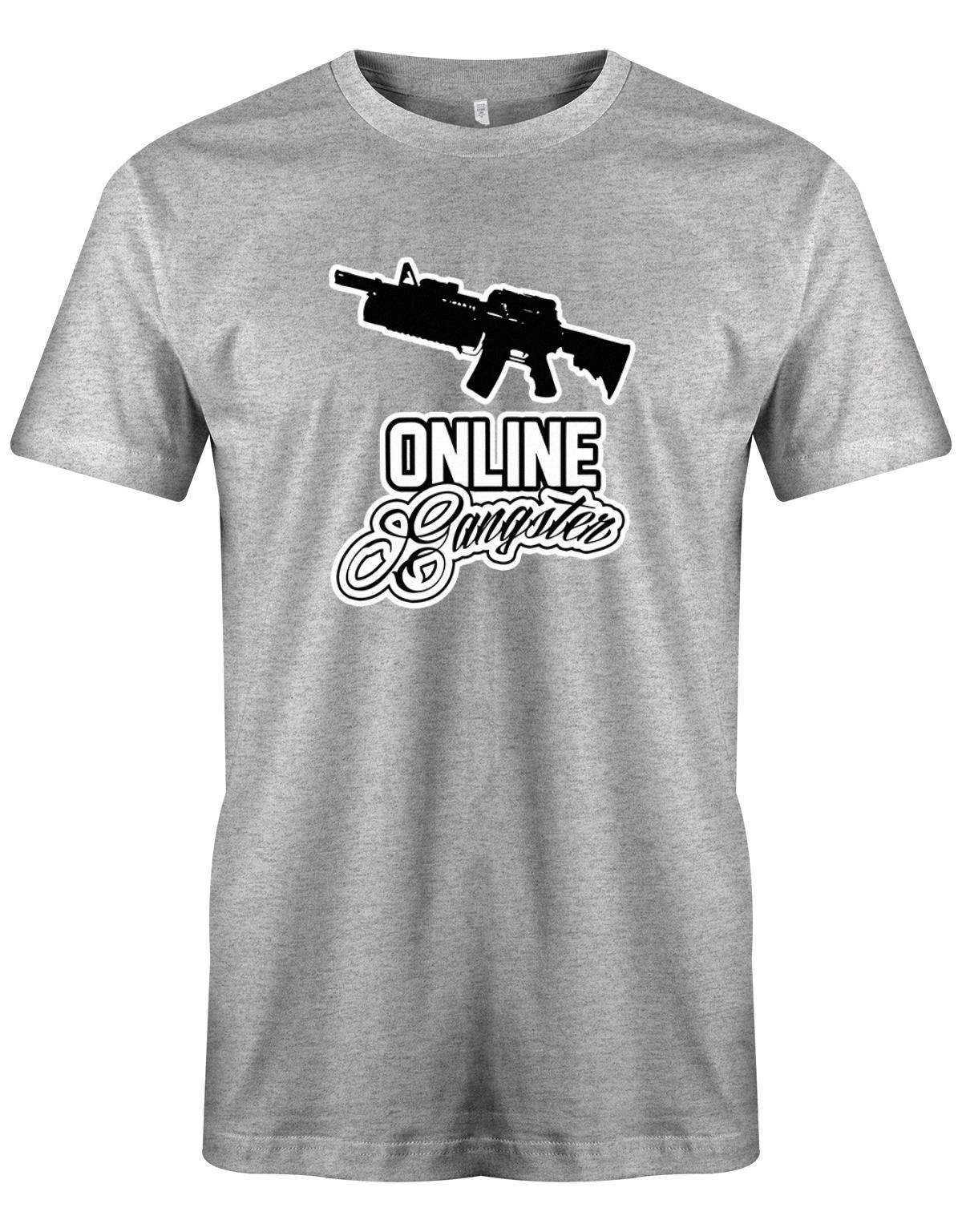 Online-Gangster-Herren-Shirt-Grau