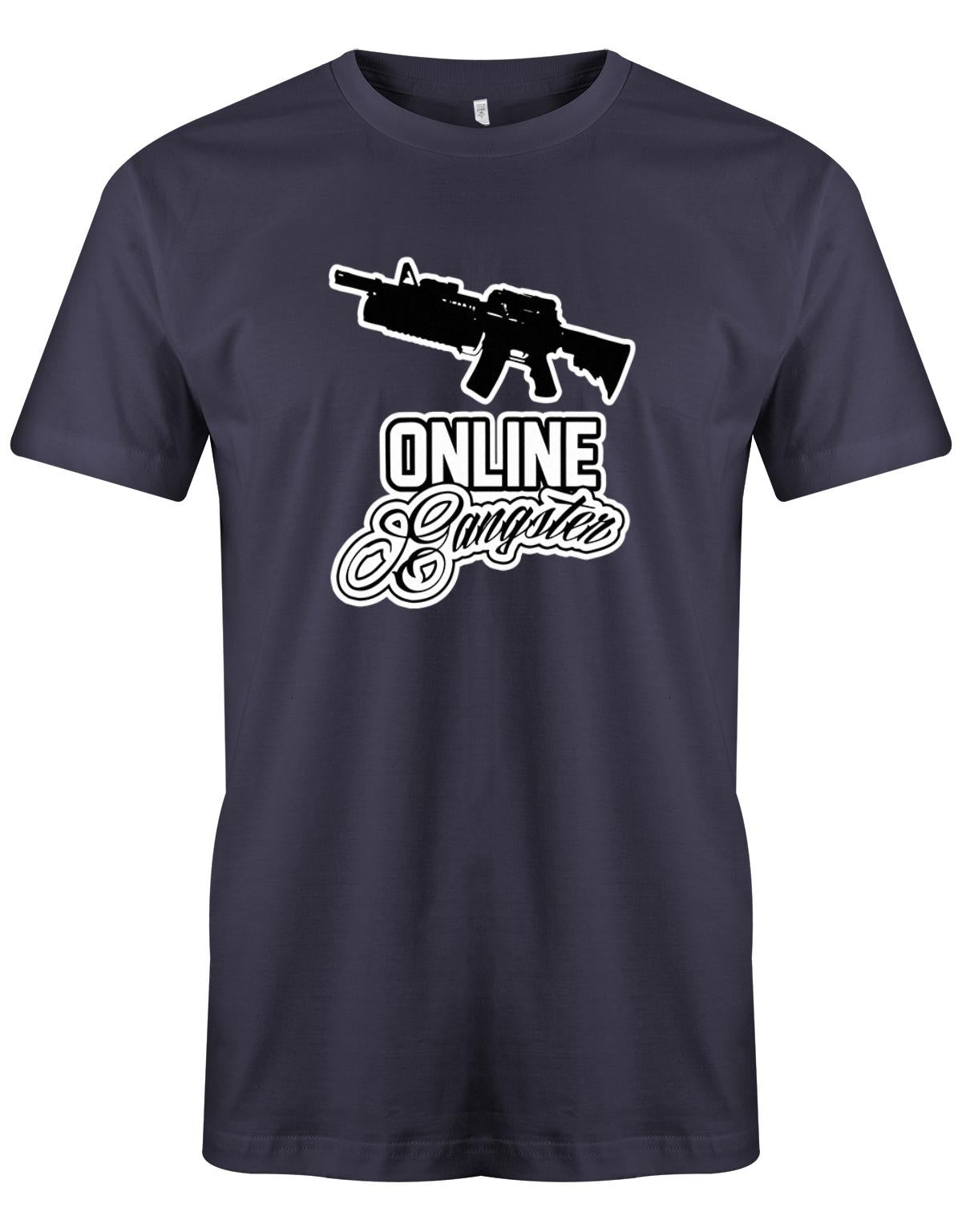 Online-Gangster-Herren-Shirt-Navy