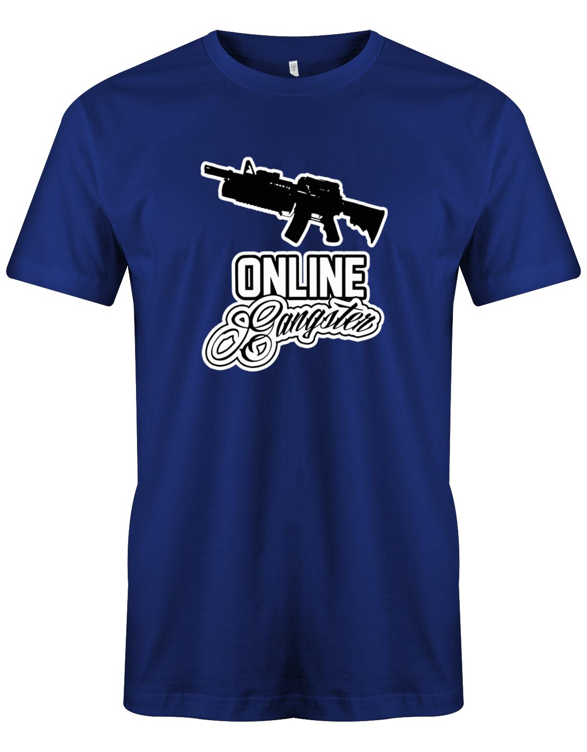 Online-Gangster-Herren-Shirt-Royalblau