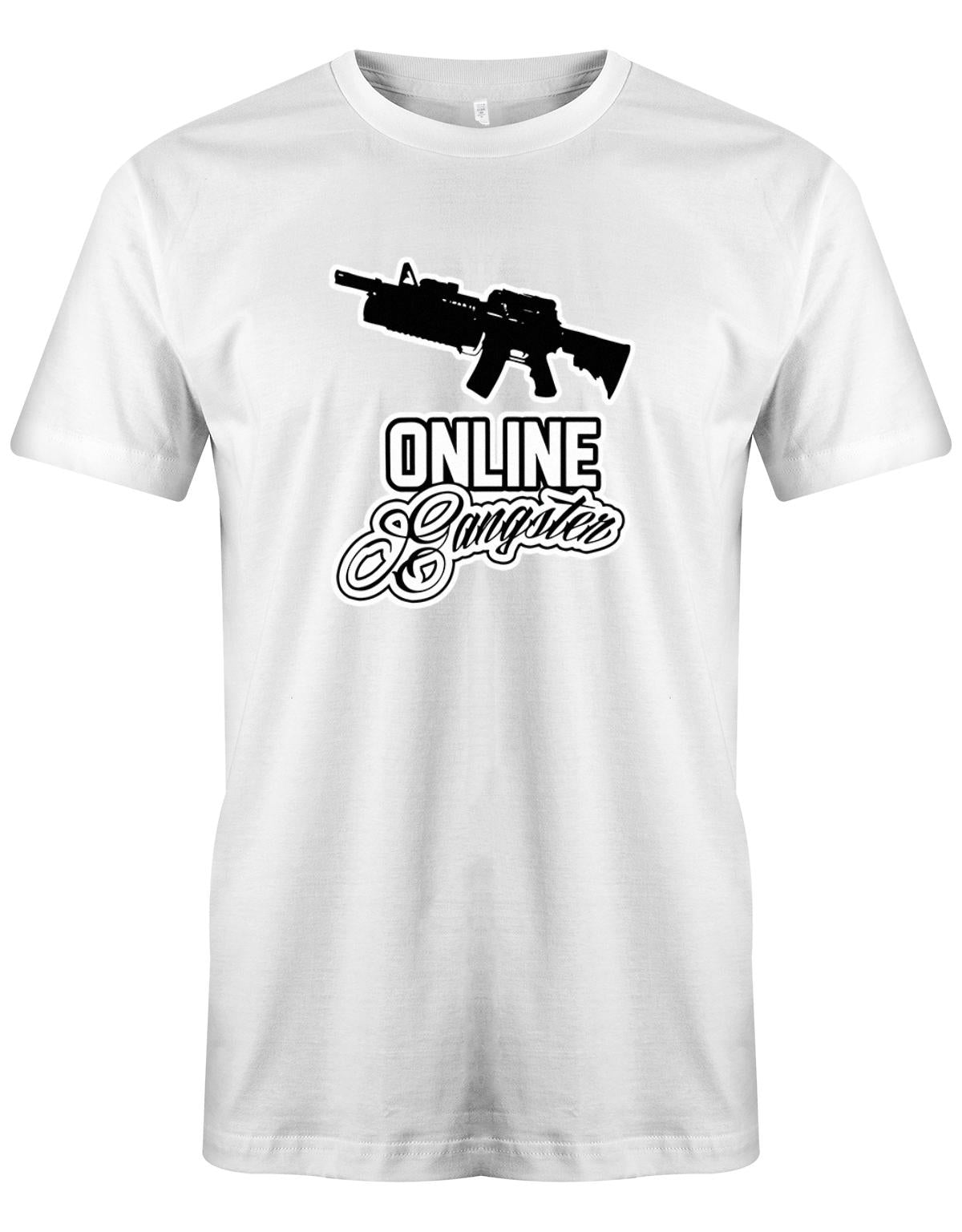 Online-Gangster-Herren-Shirt-Weiss