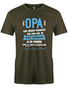 T-Shirt Opa - Opa wir haben versucht, für dich das beste Geschenk zu finden, aber du hast ja uns mit Wunschname personalisiert Army