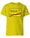 Schule - Kindergarten - Ortsschild - Kita Abgänger 2023  - Kinder T-Shirt Gelbb