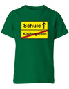Schule - Kindergarten - Ortsschild - Kita Abgänger 2023  - Kinder T-Shirt Grün