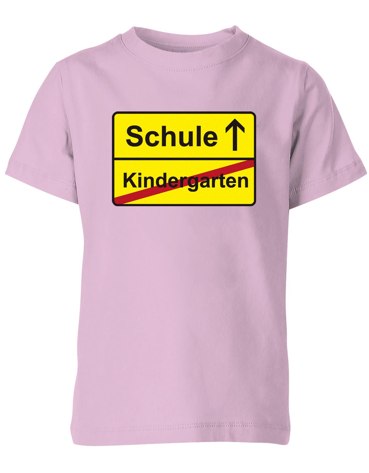 Schule - Kindergarten - Ortsschild - Kita Abgänger 2023  - Kinder T-Shirt Rosa