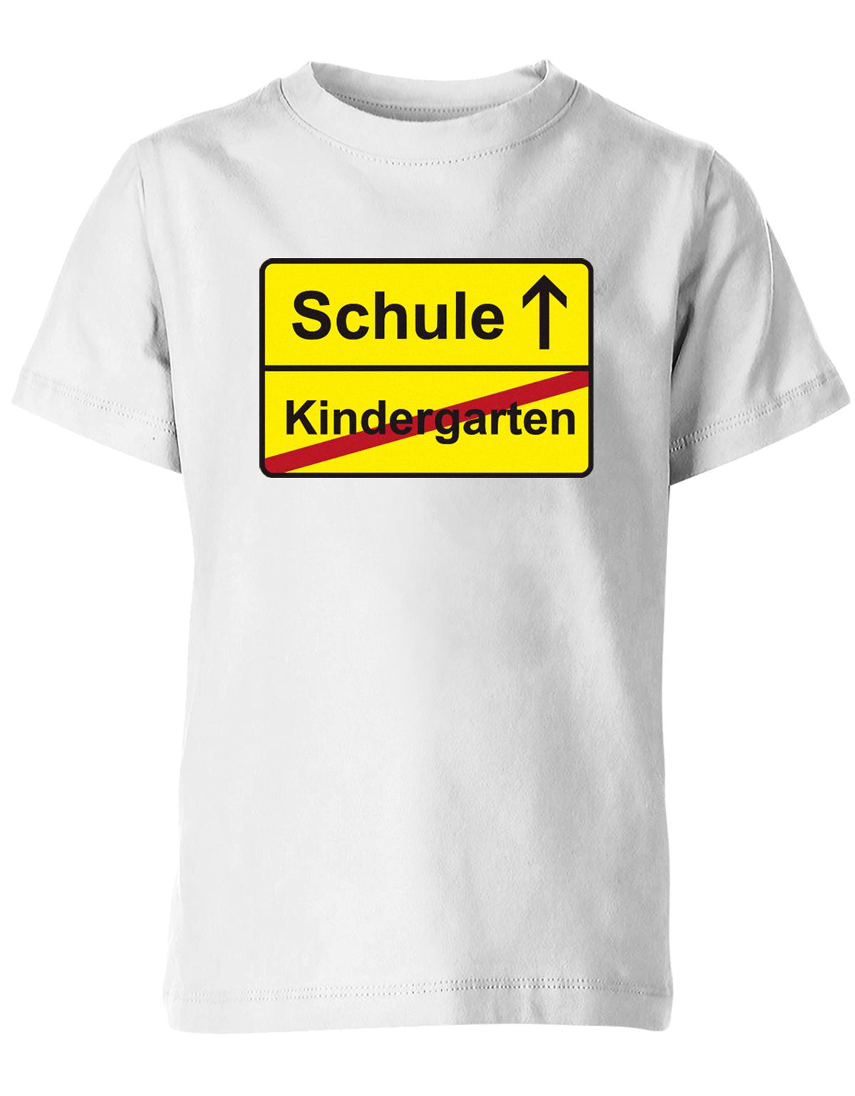 Schule - Kindergarten - Ortsschild - Kita Abgänger 2023  - Kinder T-Shirt Weiss