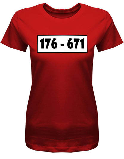 Panzerknacker-Gangster-Bande-Gefangen-Nummer-Damen-Shirt-Fasching-Rot-176-671