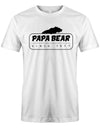 Papa Bear since Wunschjahr - Papa Shirt Herren Weiss