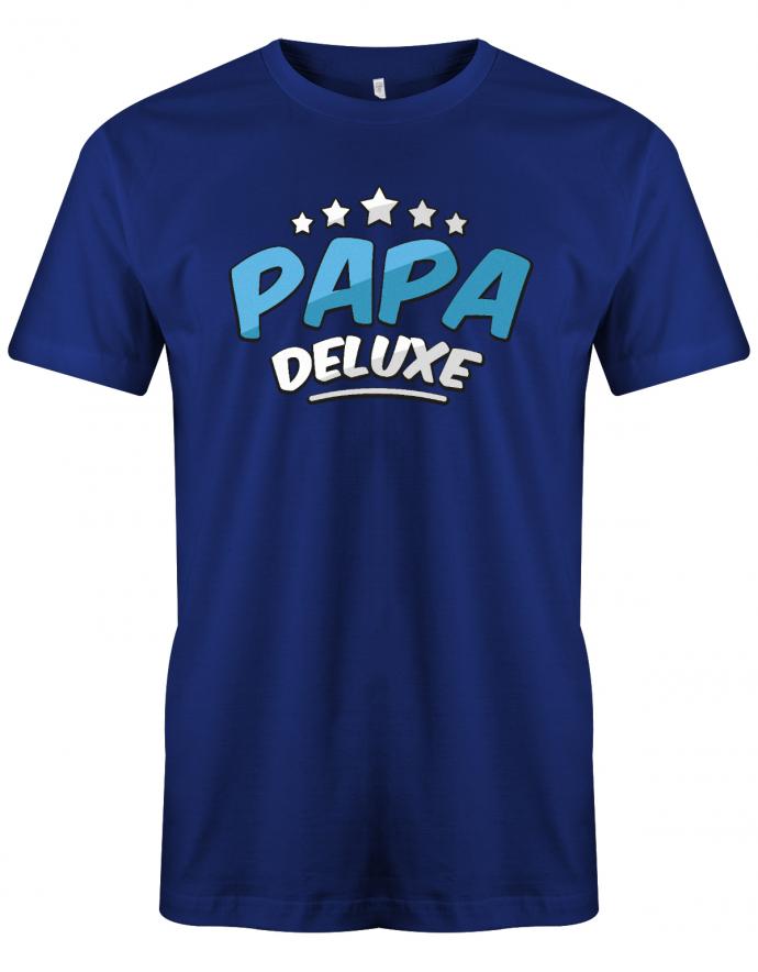 Papa-Deluxe-5-Sterne-herren-Shirt-Royalblau