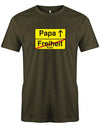 Papa-Freiheit-Freizeit-Ruhe-Herren-Shirt-Army