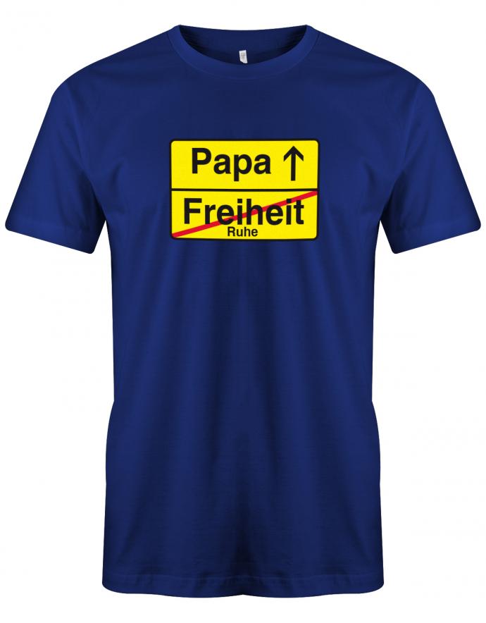 Papa-Freiheit-Freizeit-Ruhe-Herren-Shirt-Royalbalu