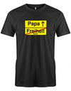 Papa-Freiheit-Freizeit-Ruhe-Herren-Shirt-Schwarz