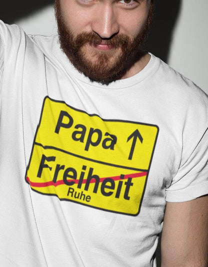 Papa-Freiheit-Freizeit-Ruhe-Herren-Shirt