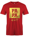 Papa est Wunschjahr Gold - Papa Shirt Herren Rot