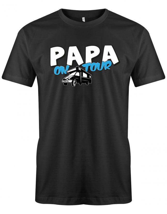 Papa-on-Tour-Camping-Wohnmobil-Herren-Shirt-schwarz