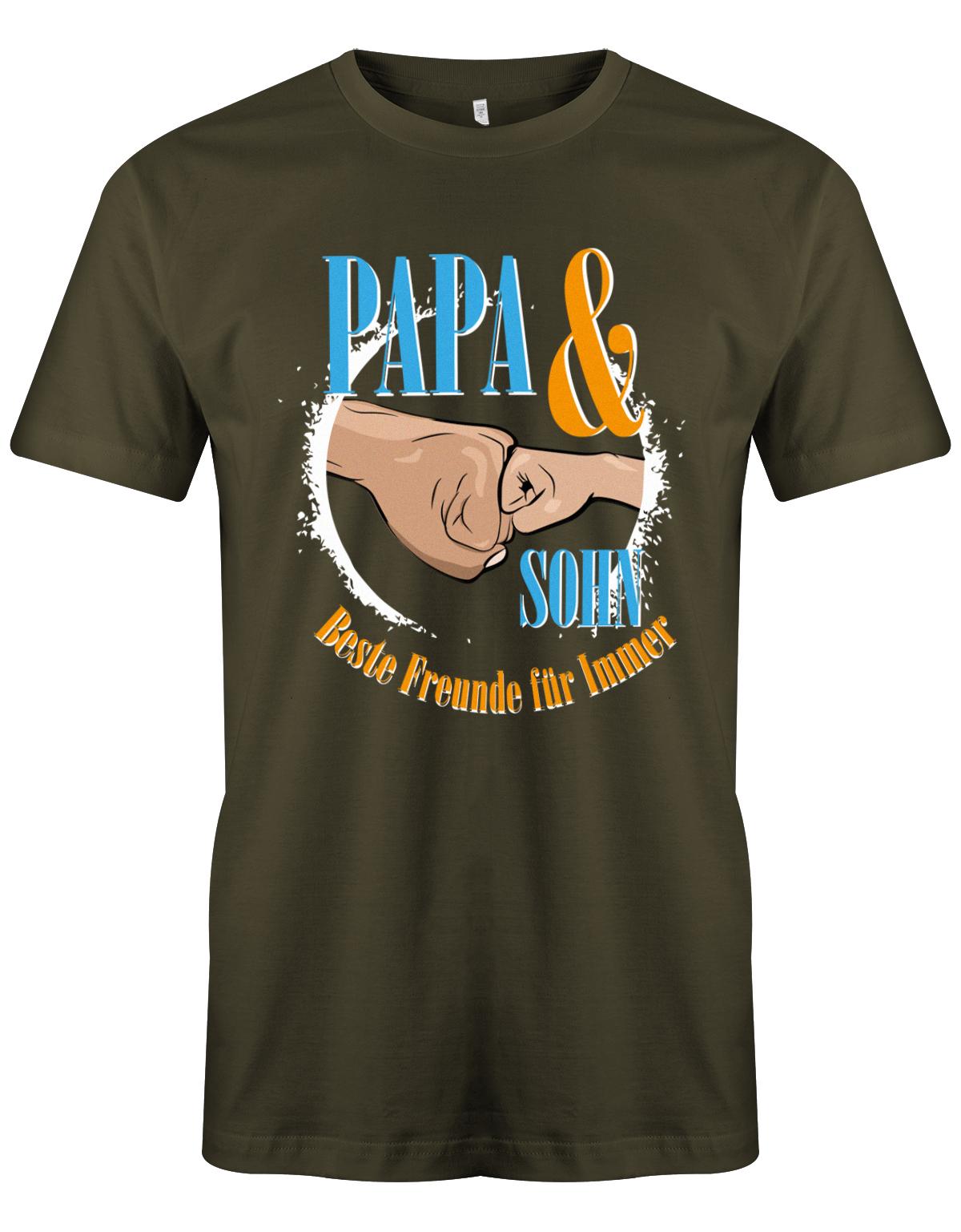 Papa-und-Sohn-beste-Freunde-f-rs-Leben-Herren-Papa-Shirt-Army