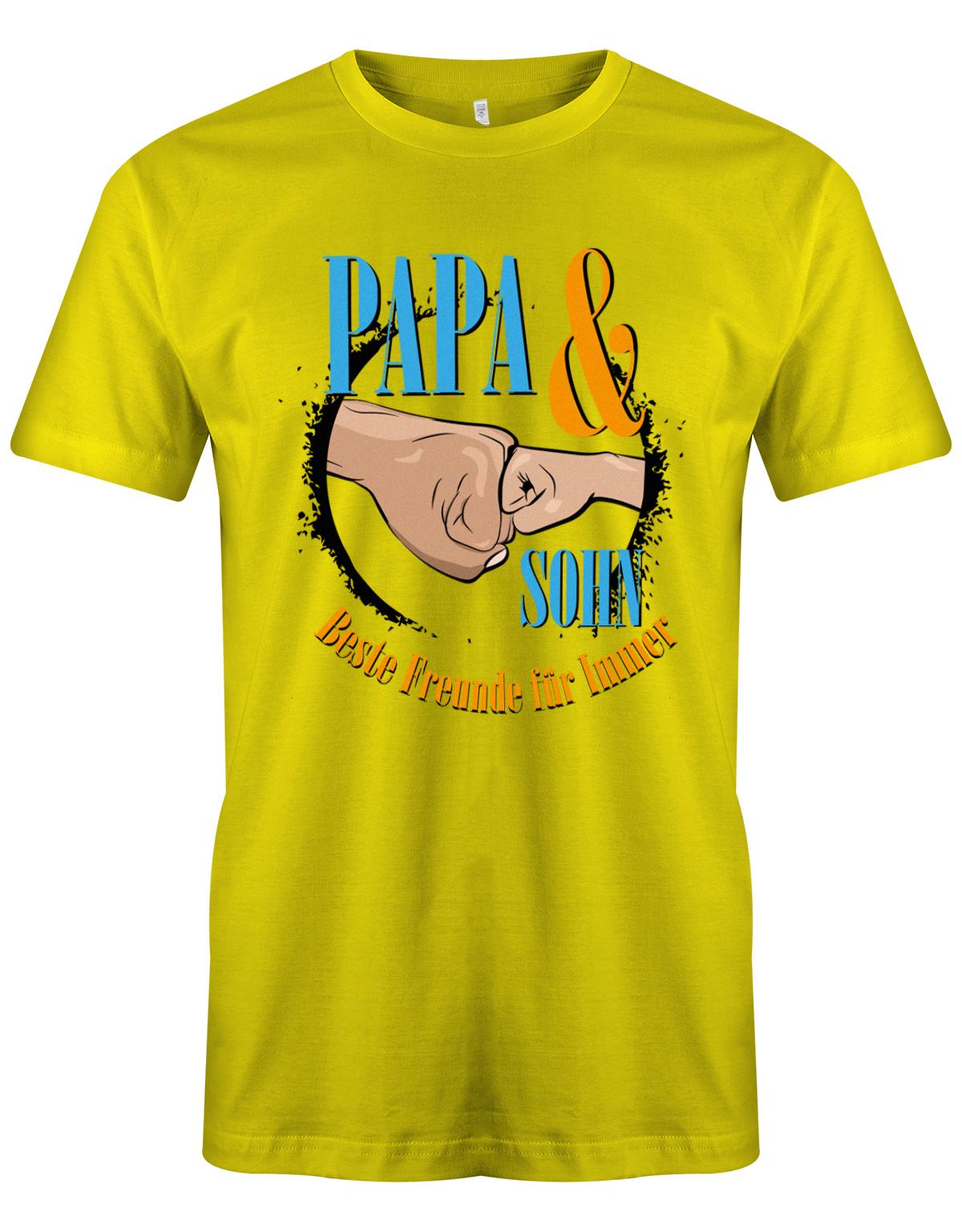 Papa-und-Sohn-beste-Freunde-f-rs-Leben-Herren-Papa-Shirt-Gelb