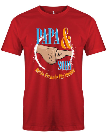 Papa-und-Sohn-beste-Freunde-f-rs-Leben-Herren-Papa-Shirt-Rot