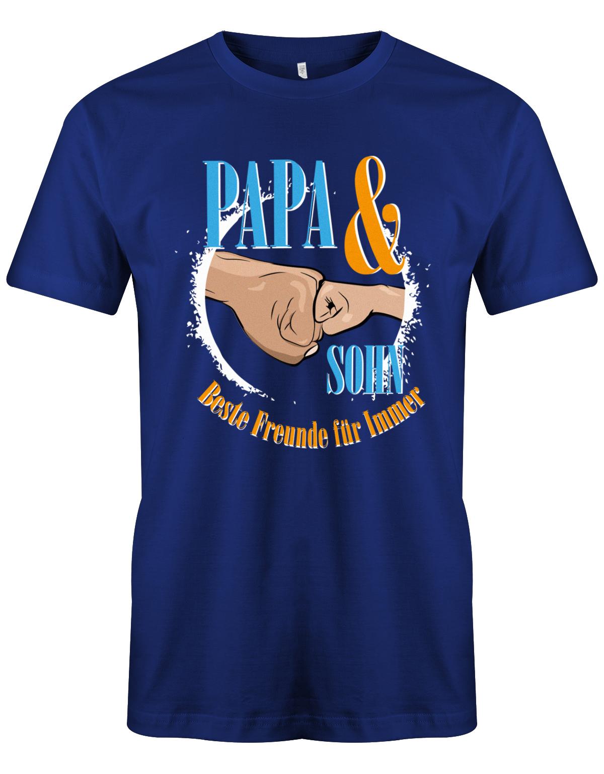 Papa-und-Sohn-beste-Freunde-f-rs-Leben-Herren-Papa-Shirt-Royalblau