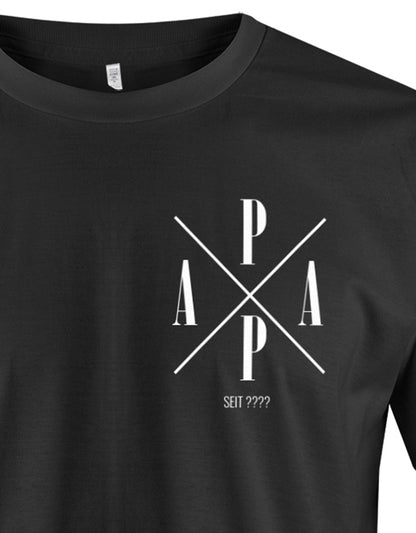 Papa Shirt Minimal seit Dein Wunschjahr personalisiert mit Geburtsjahr vom Kind myShirtStore 